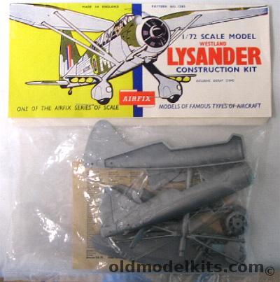 Airfix 1/72 Lysander Bagged Type 2 Logo, 1385 plastic model kit